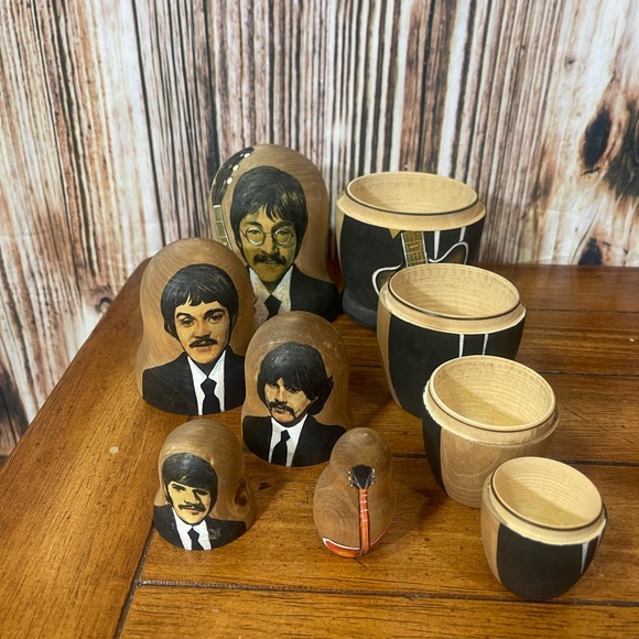 The Beatles Hand Painted Russian Style Nesting Dolls 5pieces - Picture 6 of 11